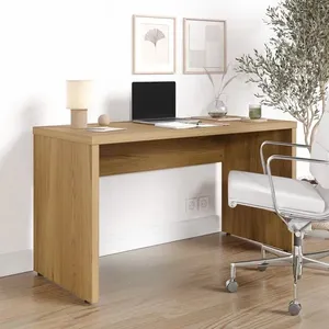 Escrivaninha Mesa Escritório em Tamburato Acabamento em BP Ficus 135cm CabeCasa MadeiraOriginals Rovere