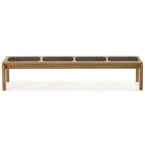 Banco em Madeira e Corda Náutica 220x37cm Traço Stain Jatobá