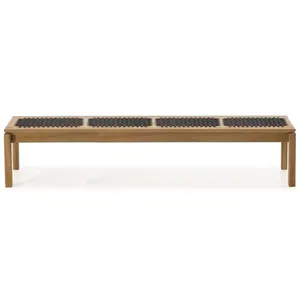 Banco em Madeira e Corda Náutica 220x37cm Traço Stain Jatobá