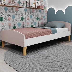 Cama Infantil Montessoriana Aurora Branco/Rosa