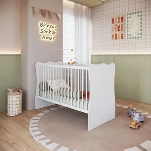 Berço Infantil em Mdp 91,5x133,5cm Plasbaby Branco