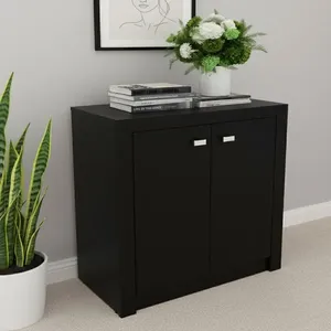 Balcão para Escritório 60cm com 2 Portas e 1 Prateleira ME4103 Preto