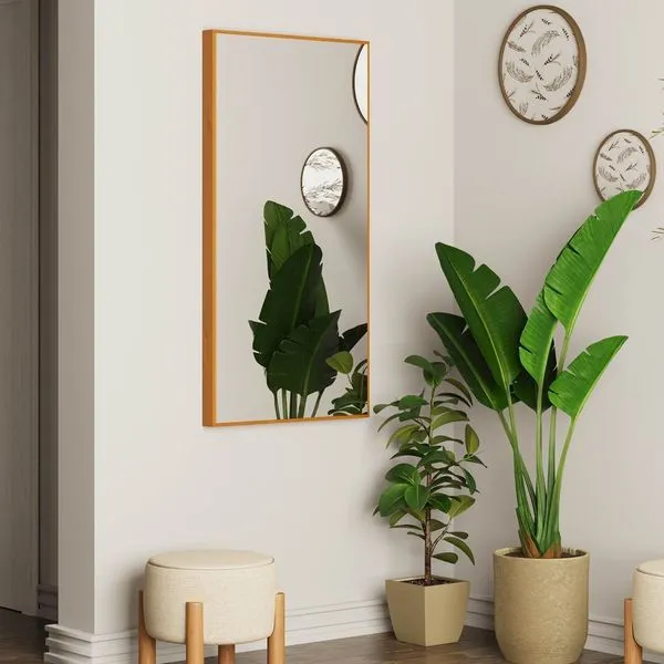 Espelho Decorativo Retangular 120x61cm Ananda CabeCasa MadeiraOriginals Mel