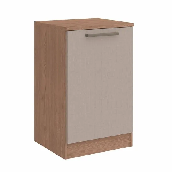 Cômoda Módulo Inferior 1 Porta Requinte 100% MDF Macadâmia/Duna Line