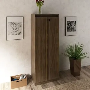 Armário para Escritório com 2 Portas com Chave ME4151 Tecno Mobili Nogal