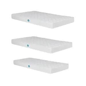Conjunto com 3 Colchões 2 Solteiro e 1 Solteiro Auxiliar D23 Nuvem Casatema Branco