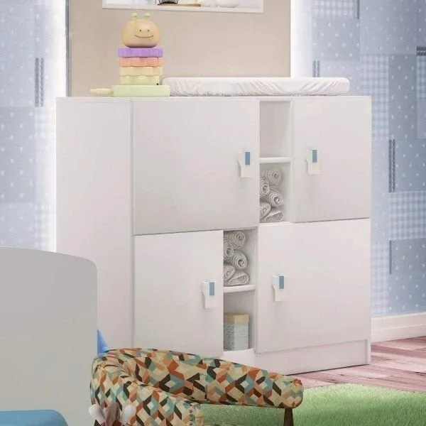 Cômoda de Bebê 4 Portas Branco