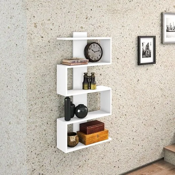 Nicho Decorativo 5 Prateleiras Branco Branco