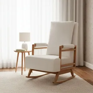 Poltrona de Amamentação Balanço Mila Bege Off White Off White