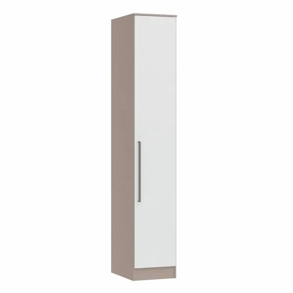 Guarda Roupa Modulado 1 Porta Requinte + 100% MDF Duna Line/Branco Line