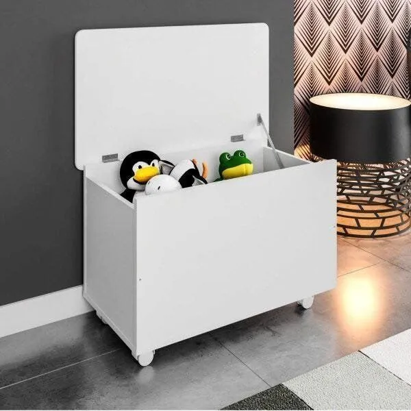 Bau Infantil Com Rodizios Meu Fofinho Branco