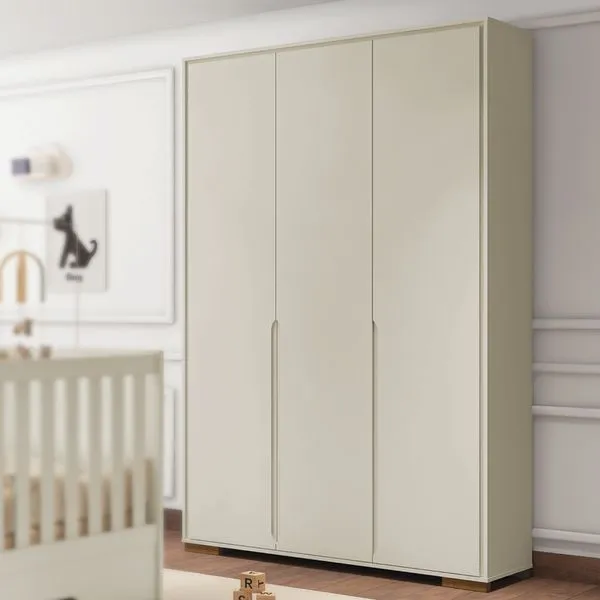 Guarda Roupa Infantil Sloan com 3 Gavetas e 3 Portas - Off White