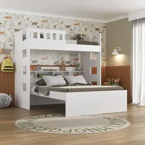 Beliche Family Casal com Nichos 100% MDF Branco