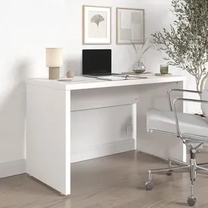 Escrivaninha Mesa Escritório em Tamburato Acabamento em BP Ficus 120cm CabeCasa MadeiraOriginals Branco