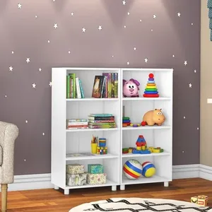 Conjunto 2 Estantes Multiuso ES300 Branco