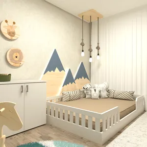 Kit Cori com Cama Casal e Armário Baixo Montessoriano Branco