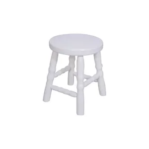 Banqueta Baixa para Quarto Infantil 30cm Dalas Branco