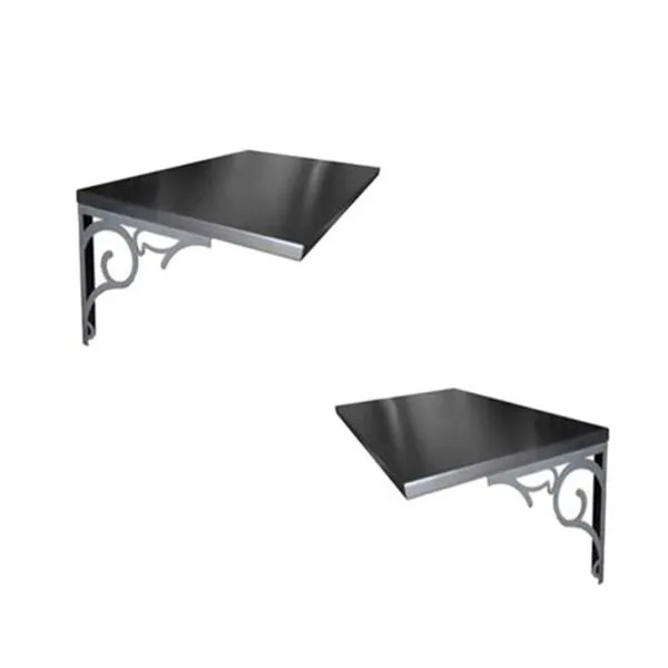 Kit com 2 Prateleiras DK em Metal - Preto