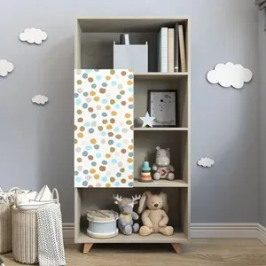 Estante Infantil com 4 Nichos 1 Porta Natural