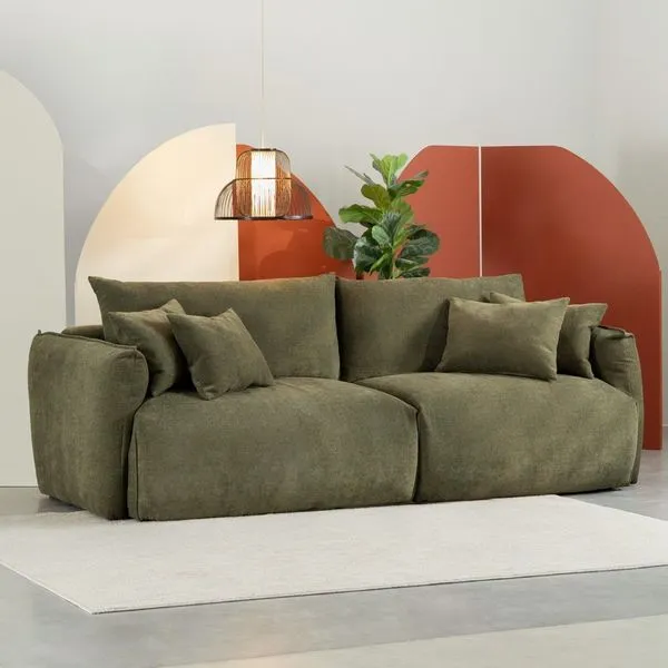 Sofá 2 Lugares 220cm Comfy CabeCasa MadeiraOriginals Verde Verde