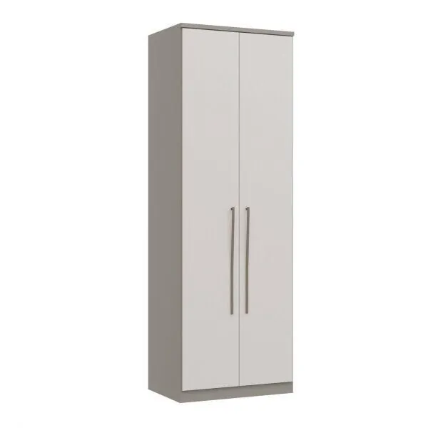 Módulo de Guarda Roupa 2 Portas 2 Gavetas Elegance Niquel/Blanc