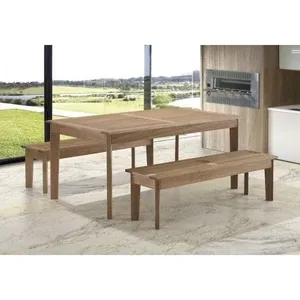 Mesa em Madeira Maciça Retangular 86x160cm Primavera Stain Jatobá