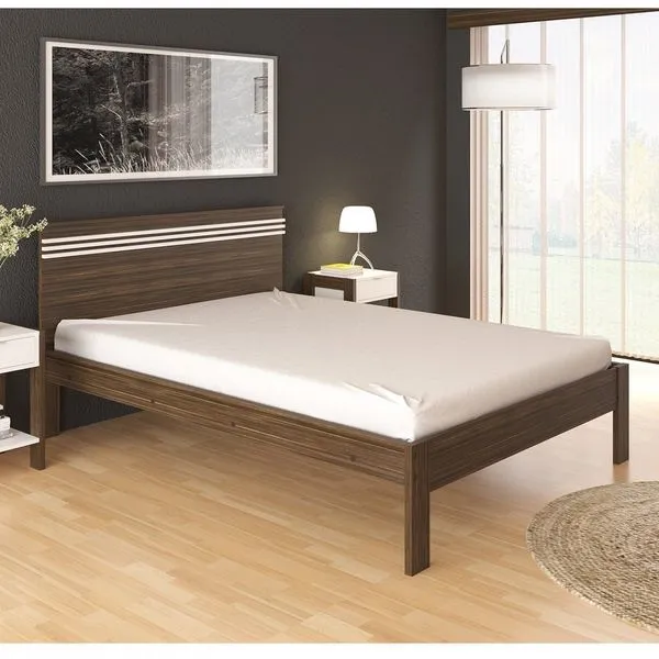 Cama de Casal Nogal / Branco