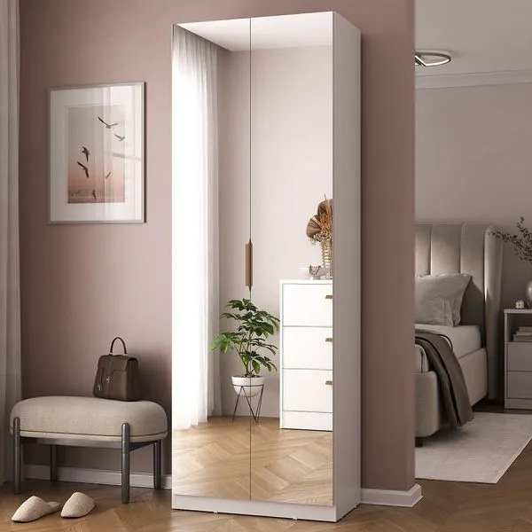 Sapateira Sublime 2 Portas com Espelho 100% Mdf Branco