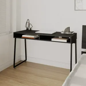 Escrivaninha de Escritório Industrial Concept 120cm Yescasa Preto Trama/Preto