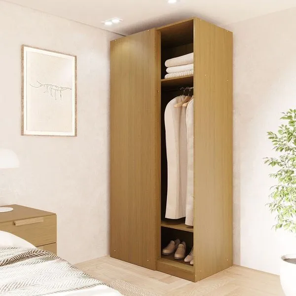 Módulo de Canto Linear Closet sem Porta Jade CabeCasa MadeiraOriginals Avelã