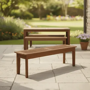 Banco Madeira Maciça 3 Lugares 200cm Churrasqueira Primavera Stain Castanho