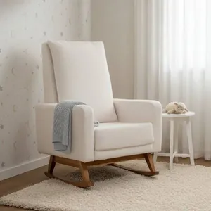 Poltrona de Amamentação Balanço Constance Bege Off White Off White