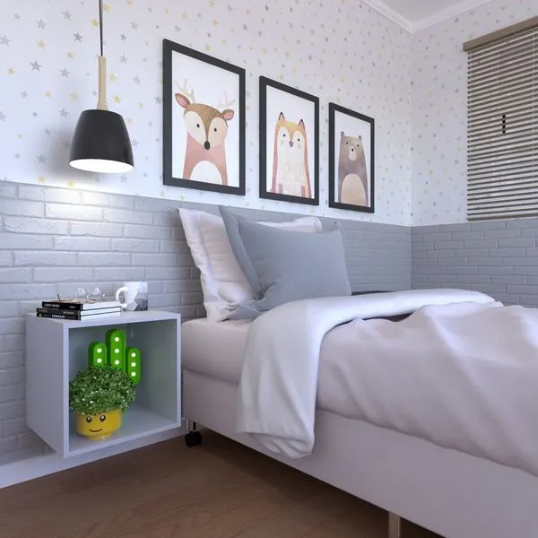 Nicho para Quarto Infantil 40cm MDP Cinza Cristal
