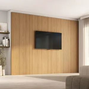 Painel para TV até 86 Polegadas 320cmx250cm Liso Aruá CabeCasa MadeiraOriginals Marrom Jatobá Jatoba