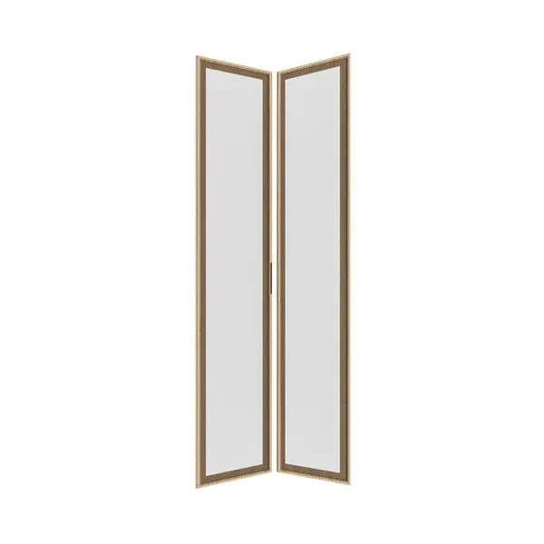 Kit 2 Portas Reflecta para Guarda-roupa de Canto Reto Modular 95cm Jade CabeCasa MadeiraOriginals Avelã