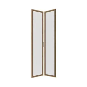 Kit 2 Portas Reflecta para Guarda-roupa de Canto Reto Modular 95cm Jade CabeCasa MadeiraOriginals Avelã