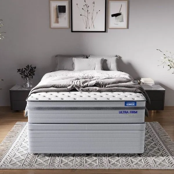 Cama Box Casal Baú Ultra Firme Luna CabeCasa MadeiraOriginals Cinza Madeiramadeira Cinza