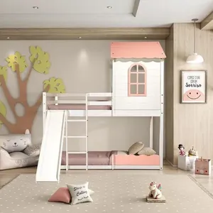 Beliche Montessoriano Club House Sweet com Escorregador Casatema Rosa/Branco