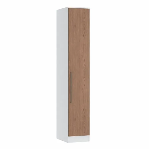 Guarda Roupa Modulado 1 Porta Requinte + 100% MDF Branco Line/Macadâmia
