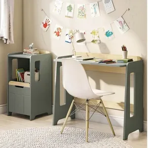 Escrivaninha e Estante Nicho com Portal Petit Casatema Verde/Mel