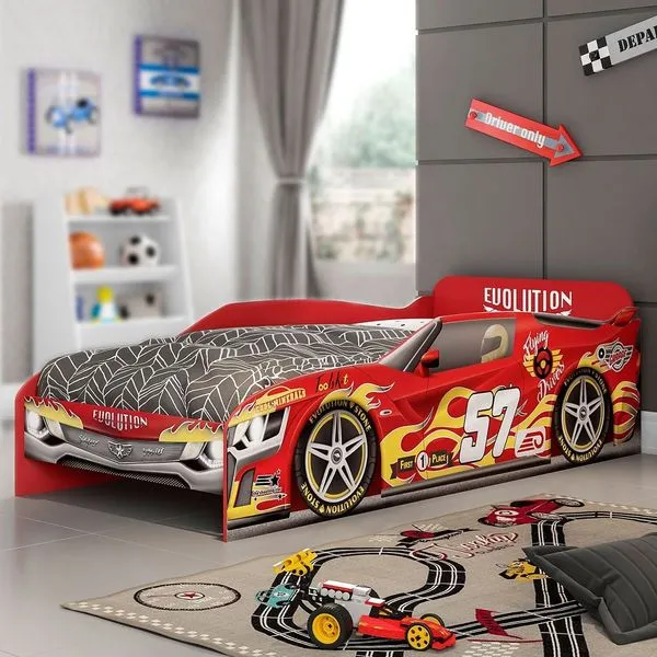 Cama Infantil Carro Evolution Car Vermelho