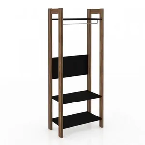 Módulo para Closet Aberto Az Preto/Nogal