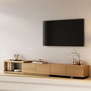 Rack Extensível para TV até 75 Polegadas 244cm A Aruá CabeCasa MadeiraOriginals Marrom Jatobá Jatoba