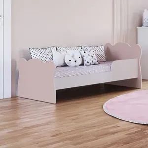 Mini Cama Infantil com Proteção Lateral 1590 Baby Branco/Rosa