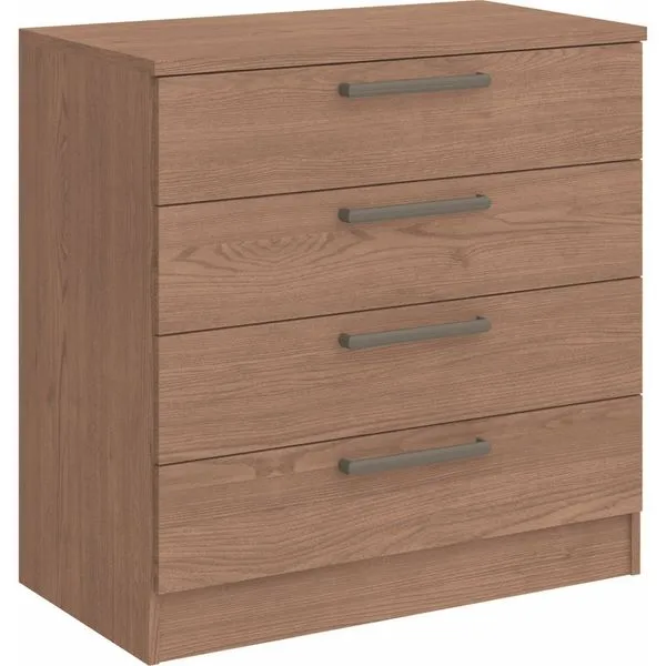 Cômoda Módulo Inferior 4 Gavetas Requinte+ 100% MDF Macadâmia