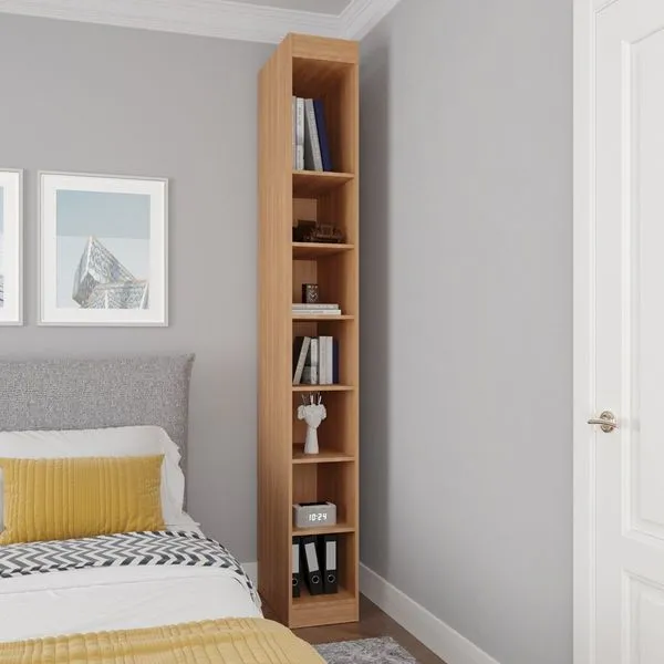 Estante Nicho Vertical Modulado 240cmx30cm Hera CabeCasa MadeiraOriginals Louro