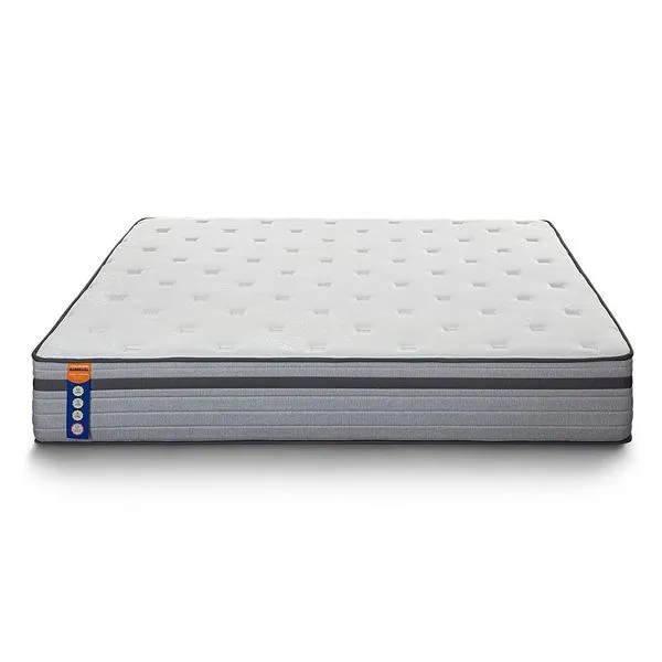 Colchão Casal Molas Ensacadas 138CMX31CMX188CM Luna CabeCasa MadeiraOriginals Cinza Branco Cinza/Branco