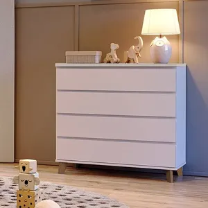 Cômoda Infantil Ninho 4 Gavetas 100 Cm Branco