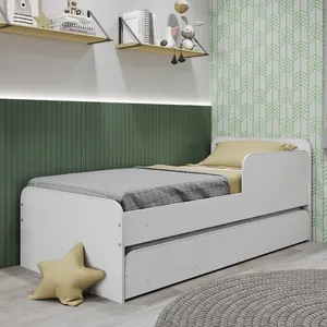 Bicama Infantil Com Protecao Lateral Caracol Branco