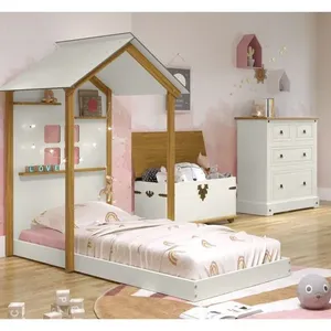 Cama Montessoriana Infantil Smile Yescasa Creme / Carvalho